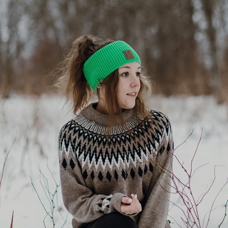 Headband Knit Green