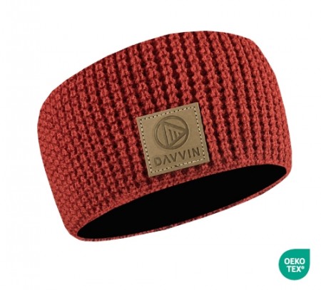 Laslettind Headband Knit Copper Red