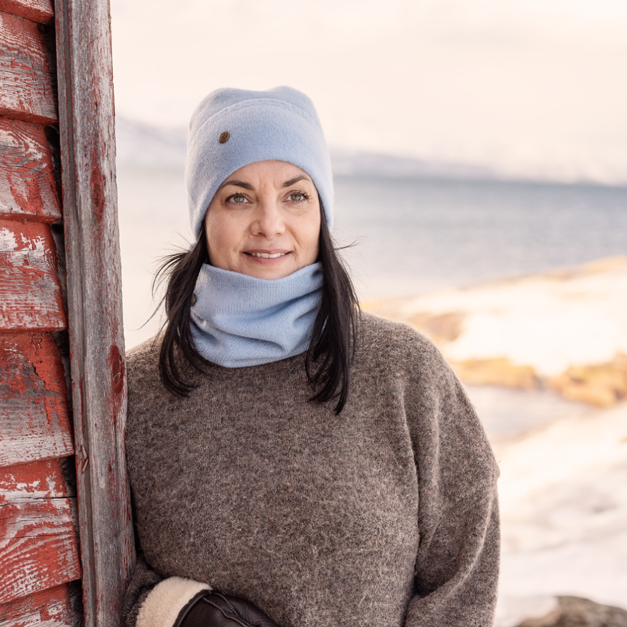 Strikket lue norsk produsert